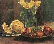 Lovis Corinth Stillleben mit gelben Tulpen oil painting reproduction